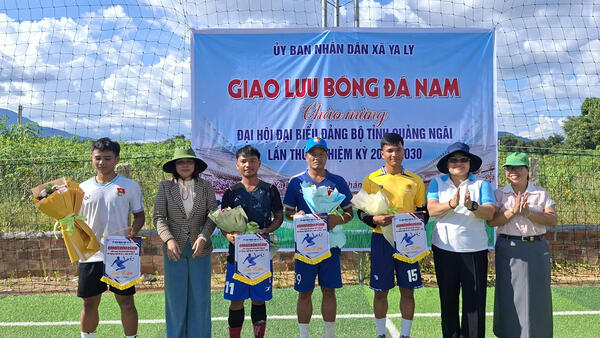 XÃ YA LY TỔ CHỨC GIAO LƯU BÓNG ĐÁ NAM CHÀO MỪNG ĐẠI HỘI ĐẠI BIỂU ĐẢNG BỘ TỈNH QUẢNG NGÃI LẦN THỨ I, NHIỆM KỲ 2025 – 2030