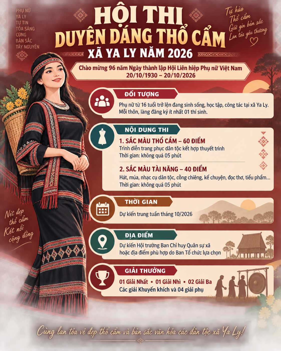 Hội thi “Duyên dáng thổ cẩm” xã Ya Ly năm 2026 – Nơi sắc màu văn hóa tỏa sáng